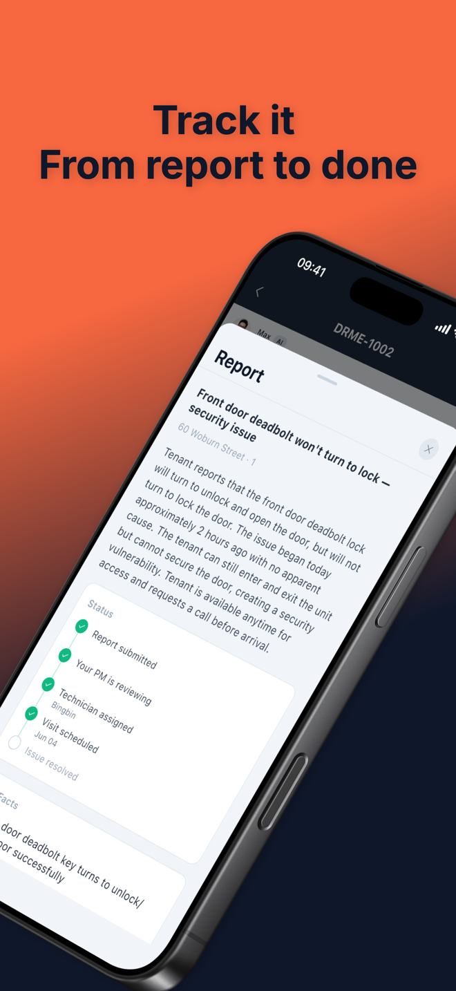 Track it from report to done